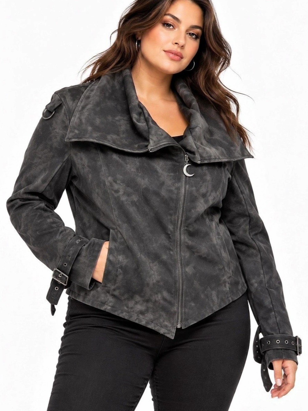 Killstar Lunar Lycan Jacket Moto Jacket Black 4X